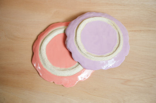 floral dessert plate